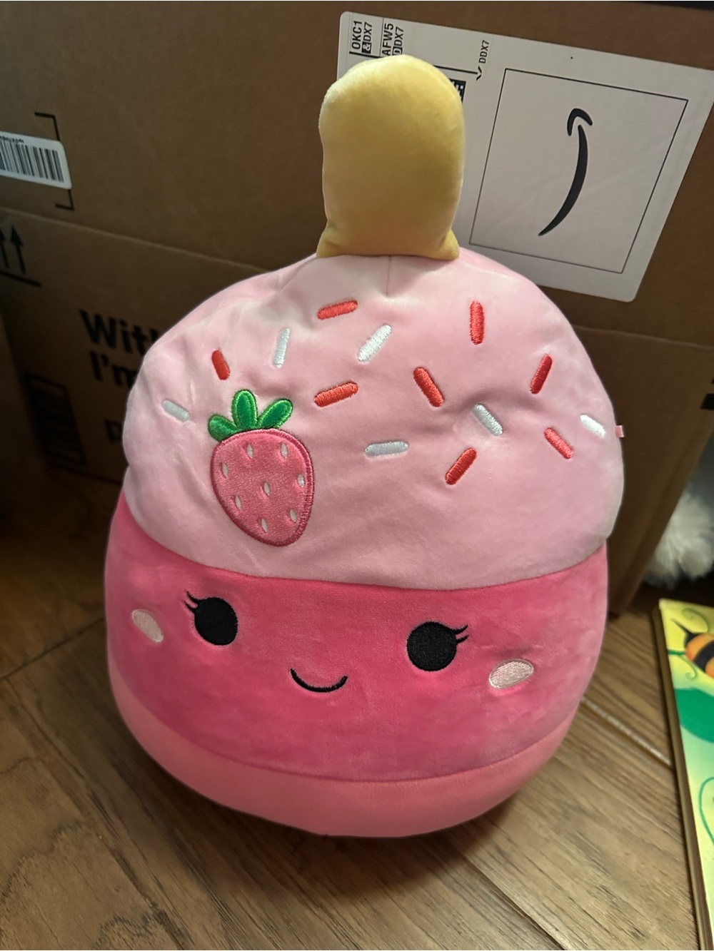 Squishmallows Pama the Strawberry Cake Pop Plush